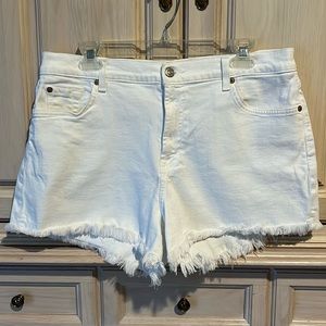 7 For All Mankind white denim jeans